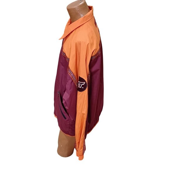 ProPlayer Mens VT Hokies Jacket XXL Orange & Burgundy Polyester Cotton Nylon VTG - Picture 7 of 10